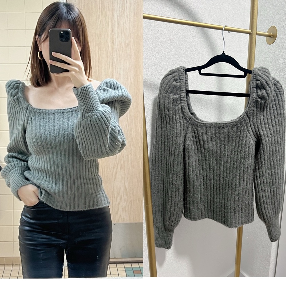 Zara Women's Puff-Sleeved Sweater